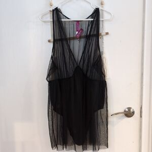 Adore Me Black Sheer Chemise